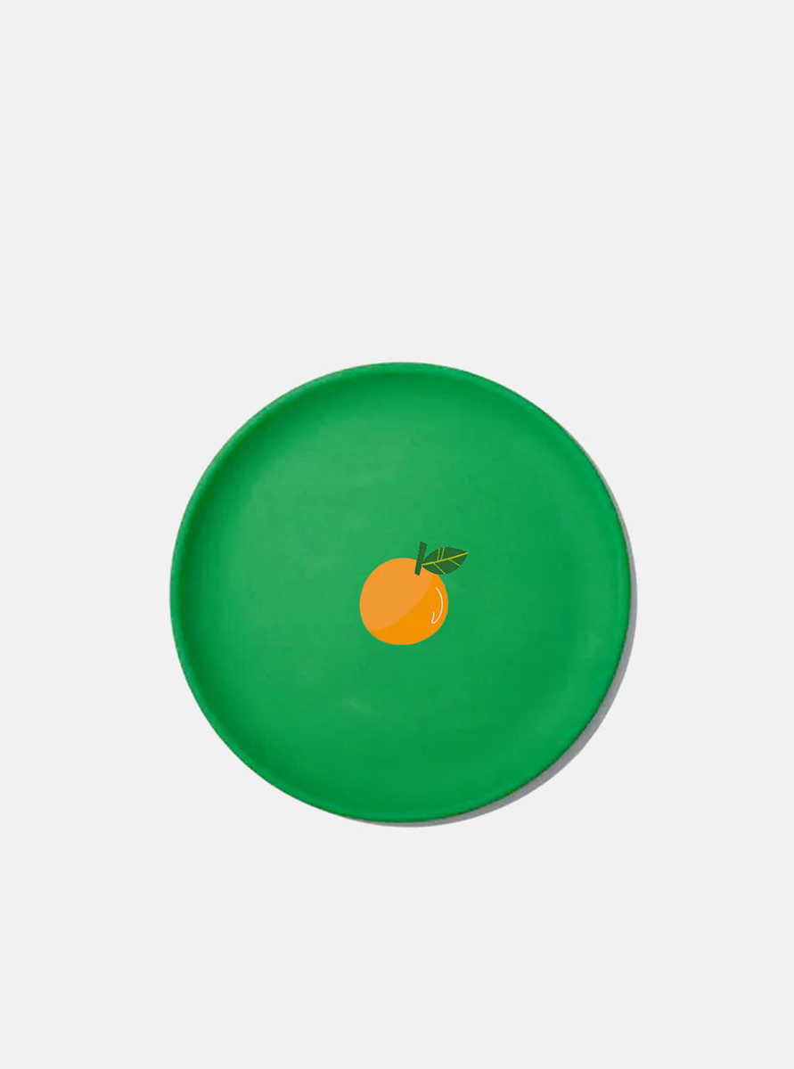 a cute fruit pattern bamboo fibre plate