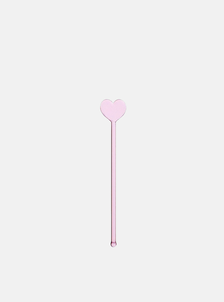 "Sakura" Lively Love Heart Glass Stirrer