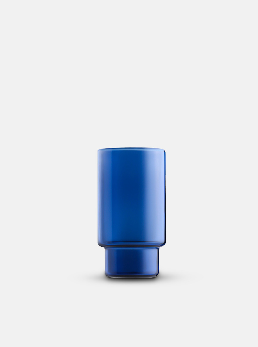 "Geometry" Creative Heat Resistant Tumbler Glass - Blue