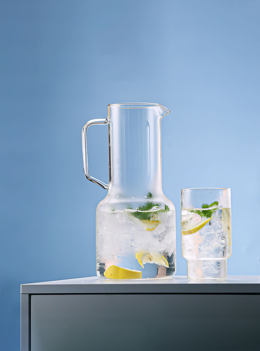"Geometry" Creative Heat Resistant Glass Jug - Clear