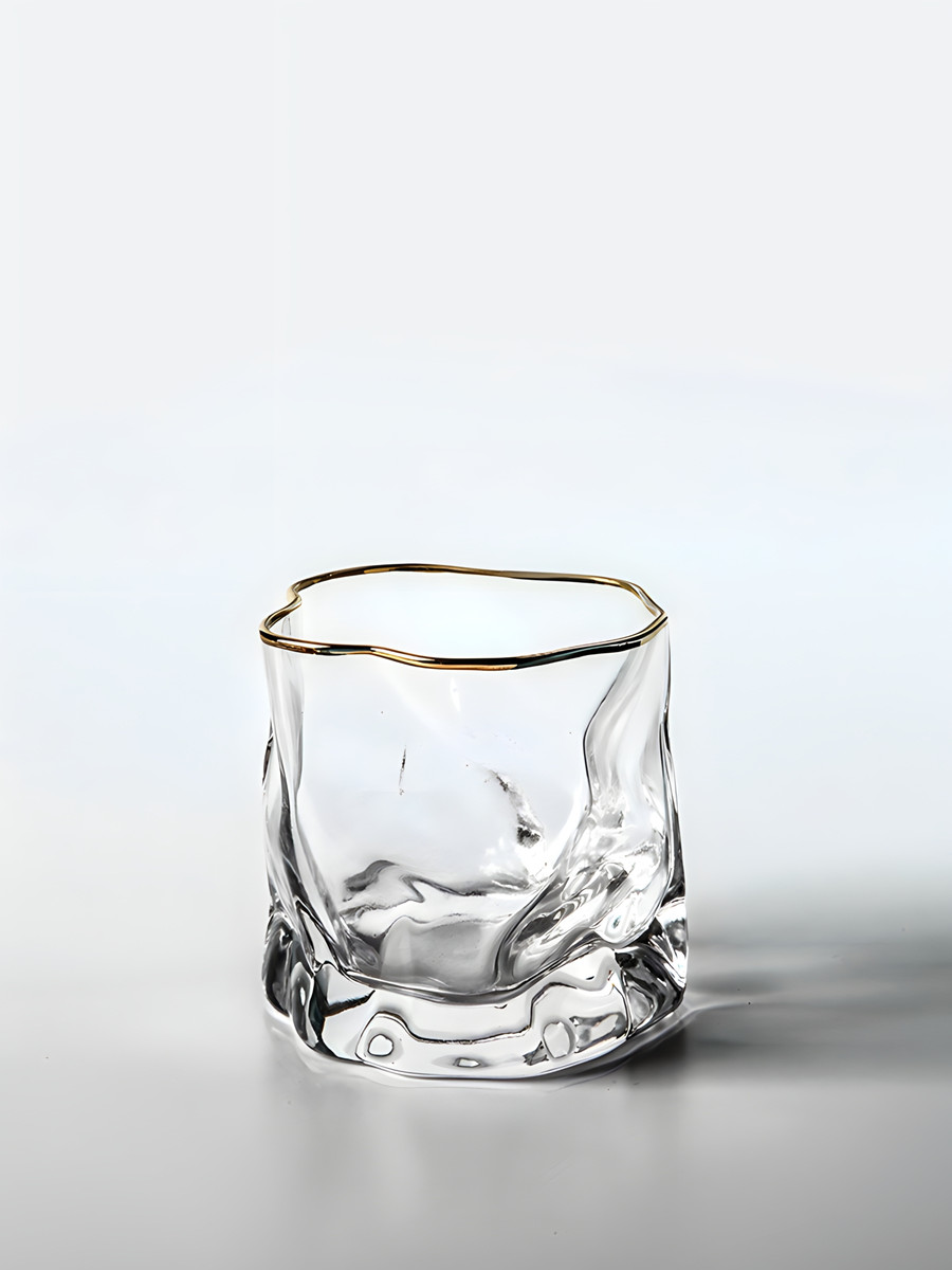 "Dansante" Gold Edge Dansing Crystal Tumbler (A Pair)