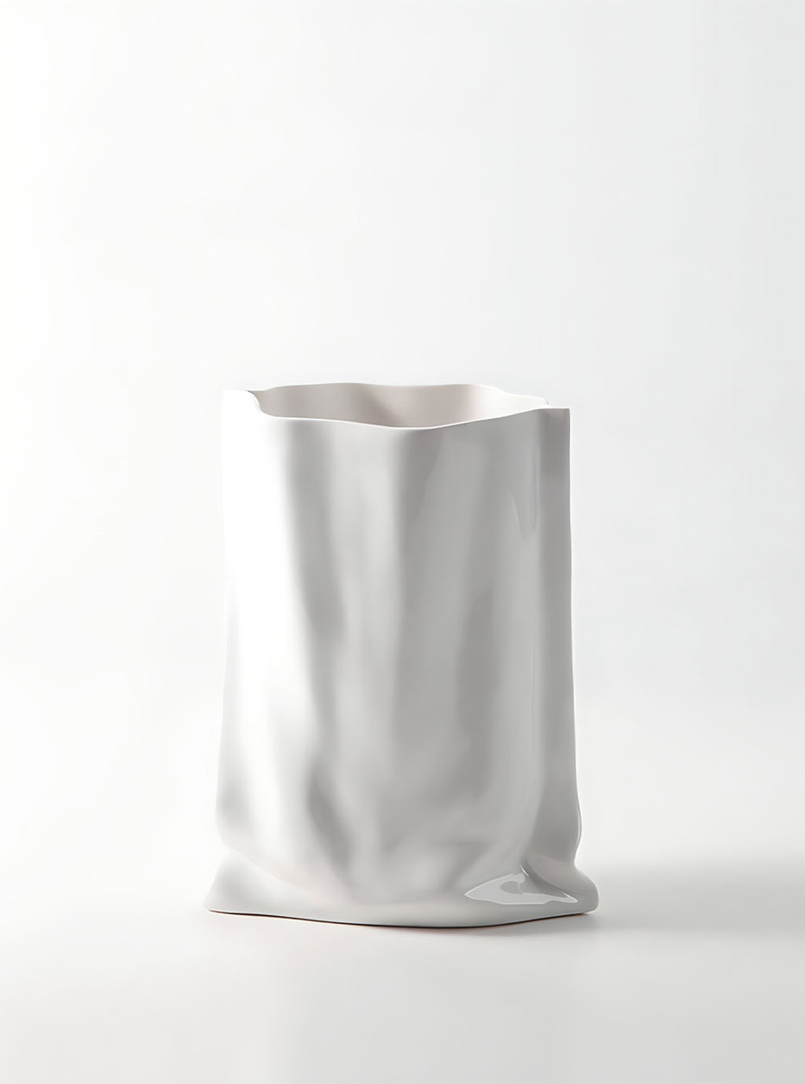 white paper bag vase white paper bag vase
