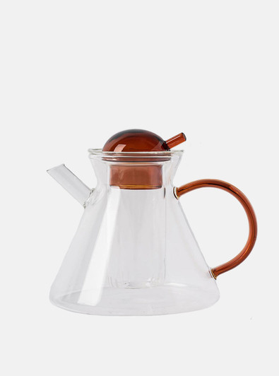 "Brun" Cone Shape Glass Tea Pot