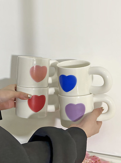 love heart ceramic mugs