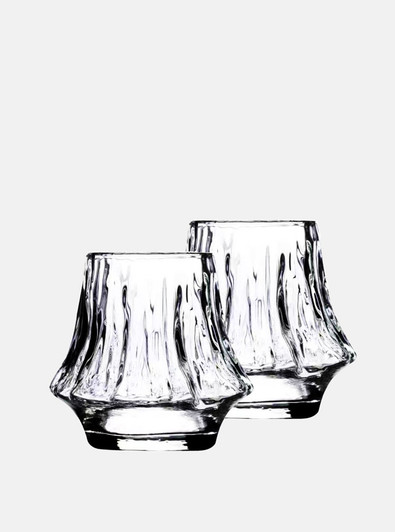"Fuji" Mountain Inspired Clear Whisky Glass