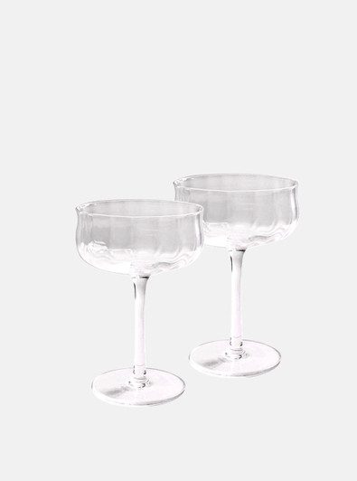 "Petal" Clear Classic Vertical Coupe Glass