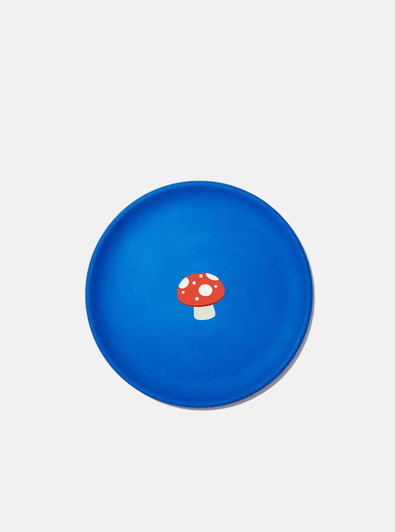 "Nour" Cute Style Mushroom Pattern Bamboo Plate