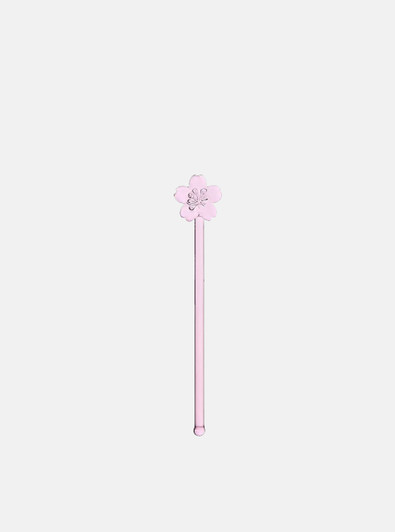 pink glass stirrer dinnerware
