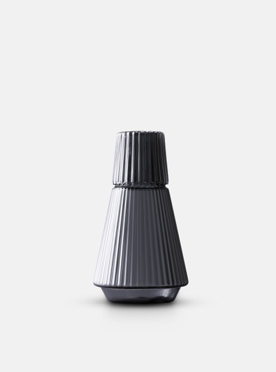 "Geometry" Classic Striped Carafe with Tumbler Glass - Black