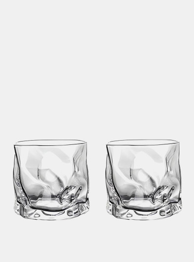 "Dansante" Clear Dansing Crystal Tumbler (A Pair)