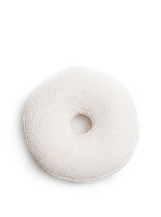 White donut shape cushion by TUTU Home - soft, fluffy, and cuddly for ultimate comfort. Perfect for home, office, or any lounging space.