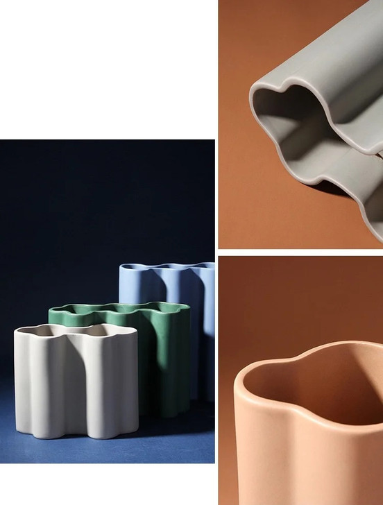 Green Vase "Onde"