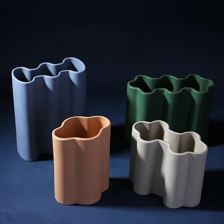 Green Vase "Onde"