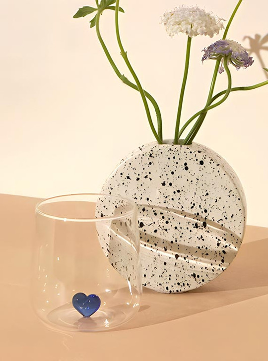 Each piece of TUTU's "L'amour" glass cup is handcrafted for a unique and personalized touch.