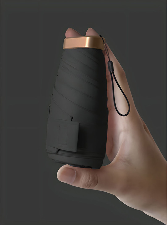 "Carte" Black Pocket Mini Umbrella