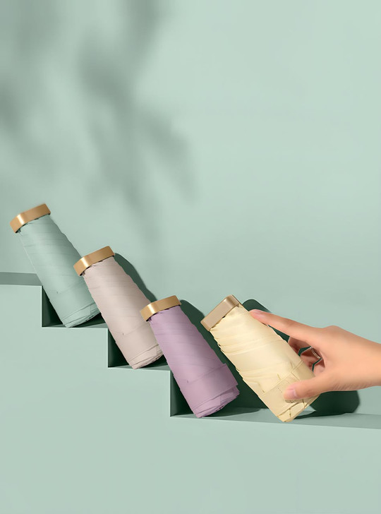 "Carte" Creme Pocket Mini Umbrella