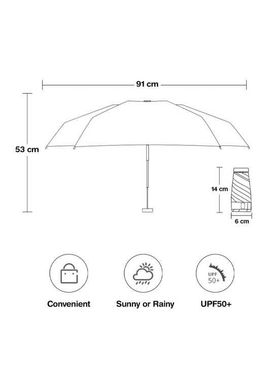 "Carte" Sand Pocket Mini Umbrella