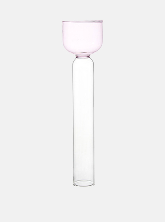 "Sablier" Hourglass Shape Glass Vase - Tall