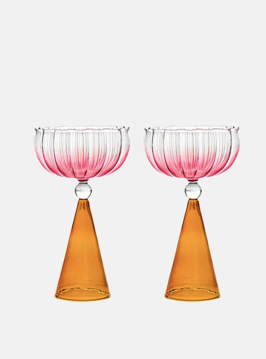 elegant coloured cocktail glass