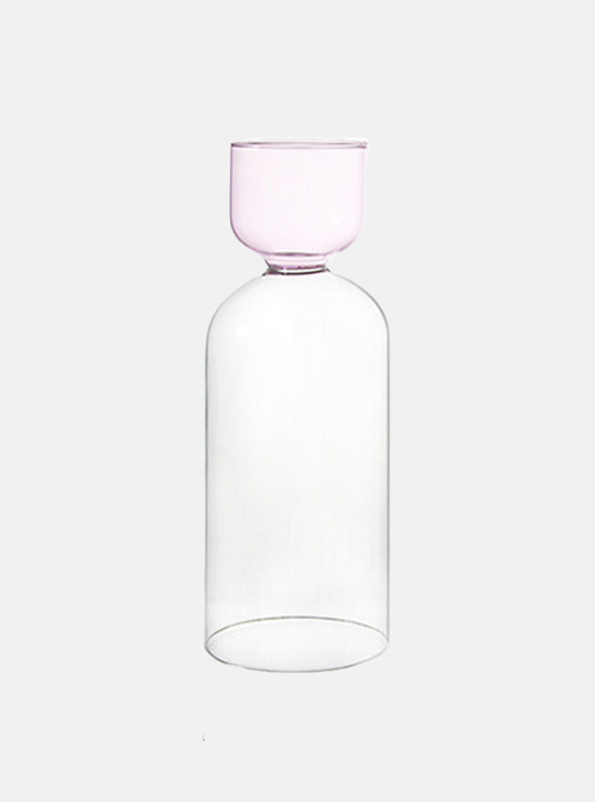 chic pink glass vase