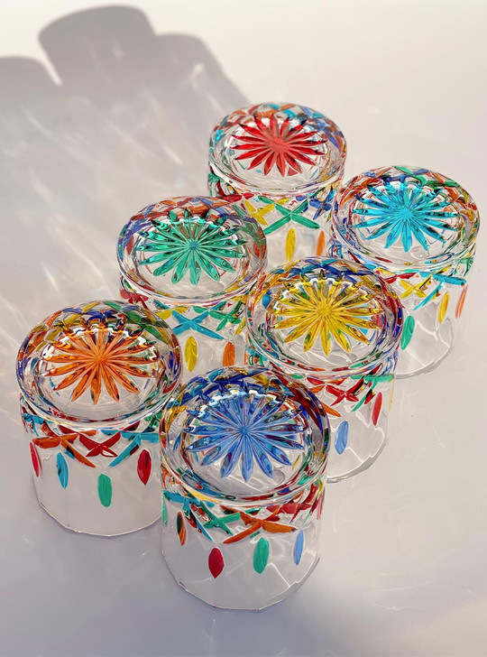 "Blossom" by TUTU, our handpainted ribbed tumbler glass is the perfect gift for the whisky lover in your life! Made with premium crystal glass and inspired by the Sagrada Família.