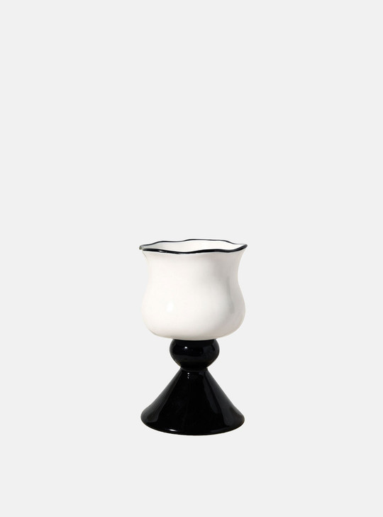 "Cloche" White Ceramic Wine Glass