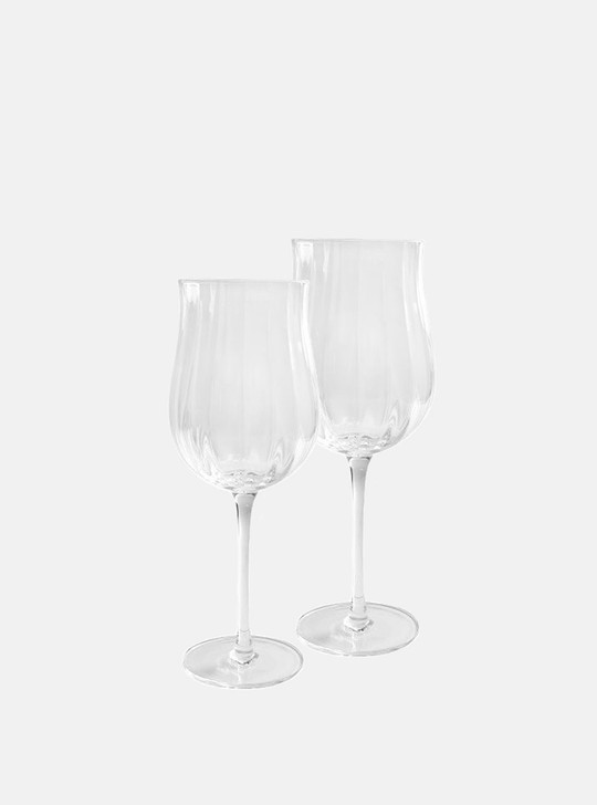 "Petal" Clear Classic Vertical Wine Glass