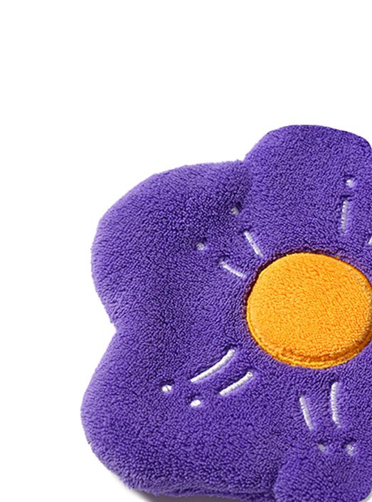 "Fleur" Fun Soft Floral Hand Towels - Purple