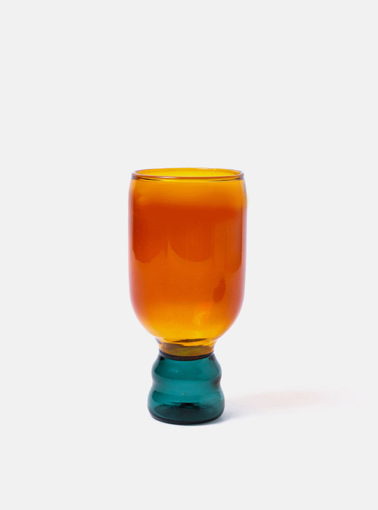 "Bubble" Coloured Drinking Glass - Amber