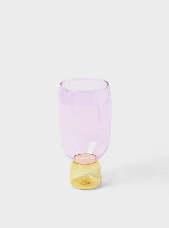 "Bubble" Coloured Drinking Glass - Pink