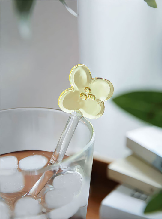 "Sakura" Elegant Butterfly Glass Stirrer