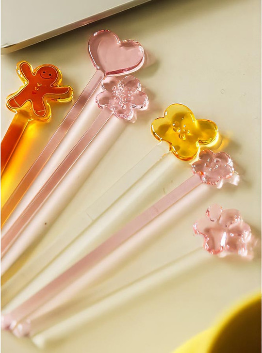 "Sakura" Elegant Butterfly Glass Stirrer