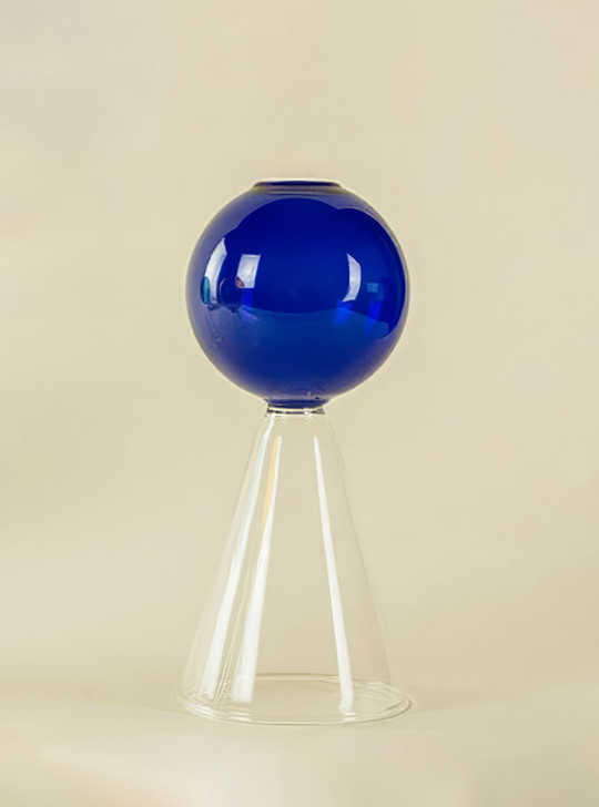 "La Tour" Scandi Coloured Glass Vase - Blue