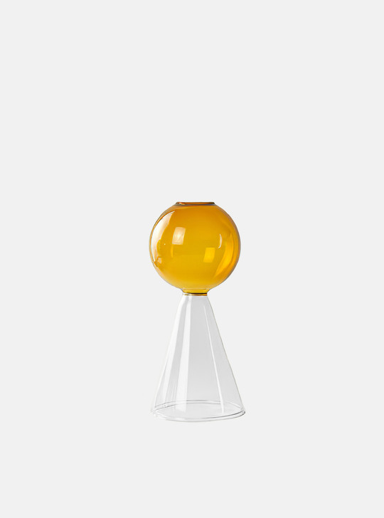 orange scandi style glass vase