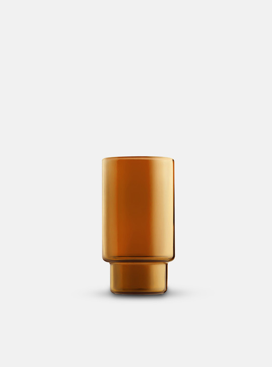 "Geometry" Creative Heat Resistant Tumbler Glass - Amber