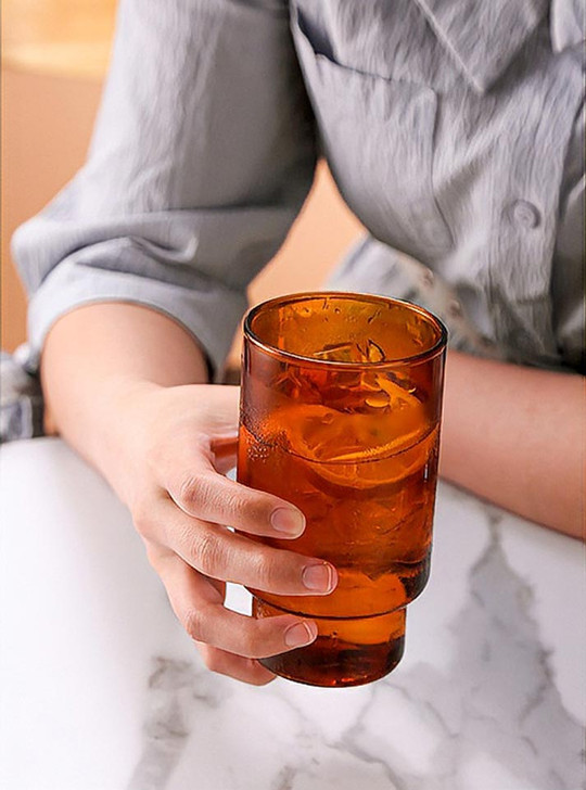 "Geometry" Creative Heat Resistant Glass Jug - Amber