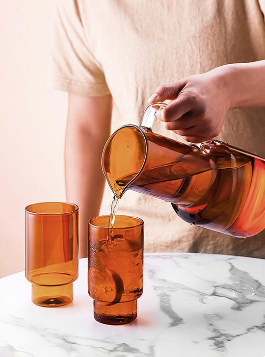 "Geometry" Creative Heat Resistant Glass Jug - Black