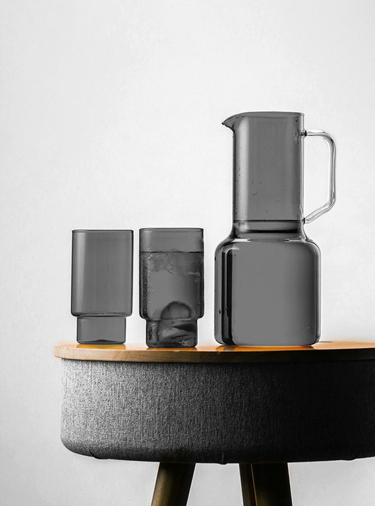 "Geometry" Creative Heat Resistant Glass Jug Set - Black