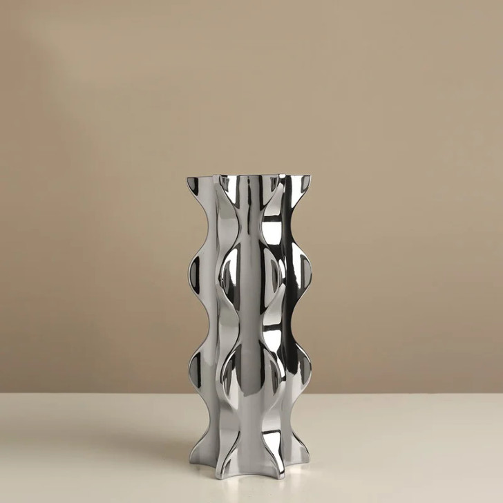 Mirror memphis style funky vase