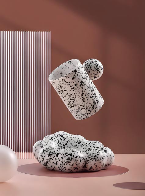 Crafted with natural mineral pigments and high-quality Blanc De Chine.