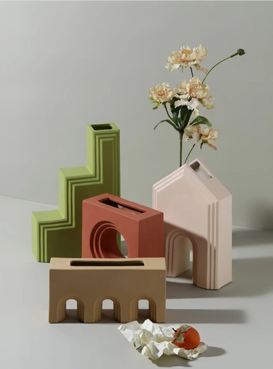 Unique Architectural Ceramic Vase "Gate"