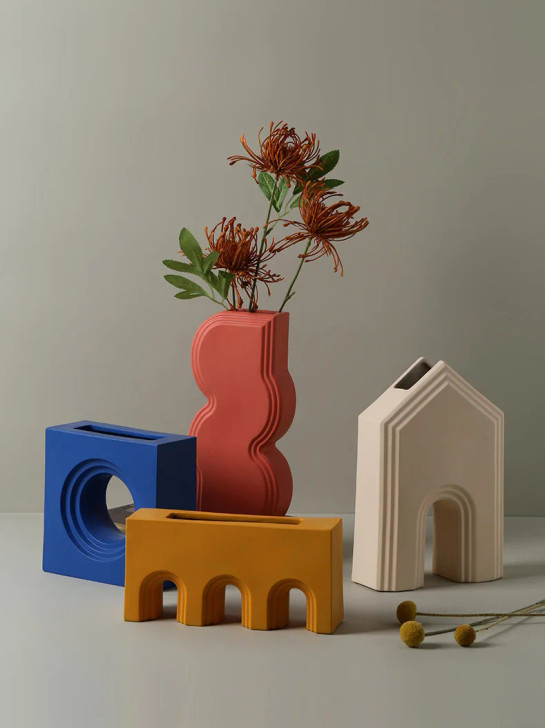 Unique Architectural Ceramic Vase "Gate"