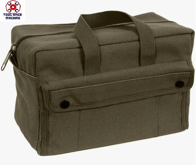 Tool Shed Machine G.I. Style Mechanic’s Tool Bag with Heavy Canvas Material
