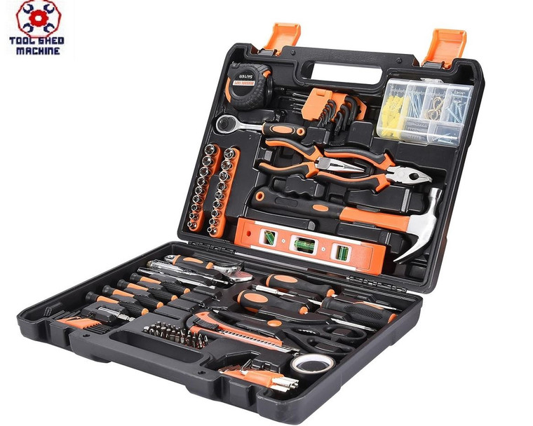 Tool Shed Machine 57 Piece Home Mechanic Tool Set with Storage Box DIY
