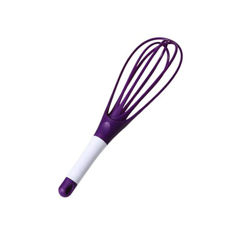 Revolutionary Rotary Hand Whisk: The Ultimate Kitchen Companion for Non-Stick Cookware and Baking Delights (Purple)