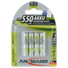Ansmann 550mAh AAA Rechargeable Batteries, Pack of 4