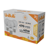 UniBulb LED GLS B22 470lm 4.2W 2700K (Warm White) Light Bulb - Pack of 3
