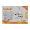 UniBulb LED GLS B22 470lm 4.2W 2700K (Warm White) Light Bulb - Pack of 3