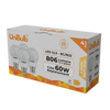 Energizer LED GLS B22 806lm 7.3W 3000K (Warm White) Light bulb - Pack of 4