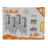 UniBulb LED G9 200lm 1.8W 2700K (Warm White) Capsule Light Bulb - Pack of 4